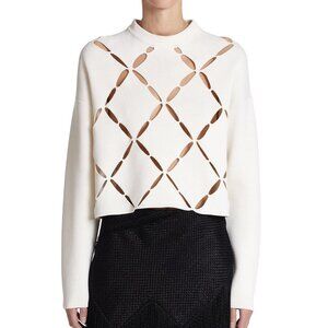 Proenza Schouler Cream Cut-Out Sweater s